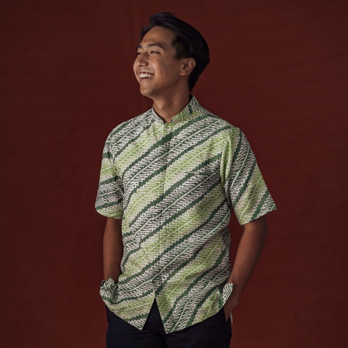 Daffa - Mandalas Koko Premium Men's Short Sleeve Batik Shirt