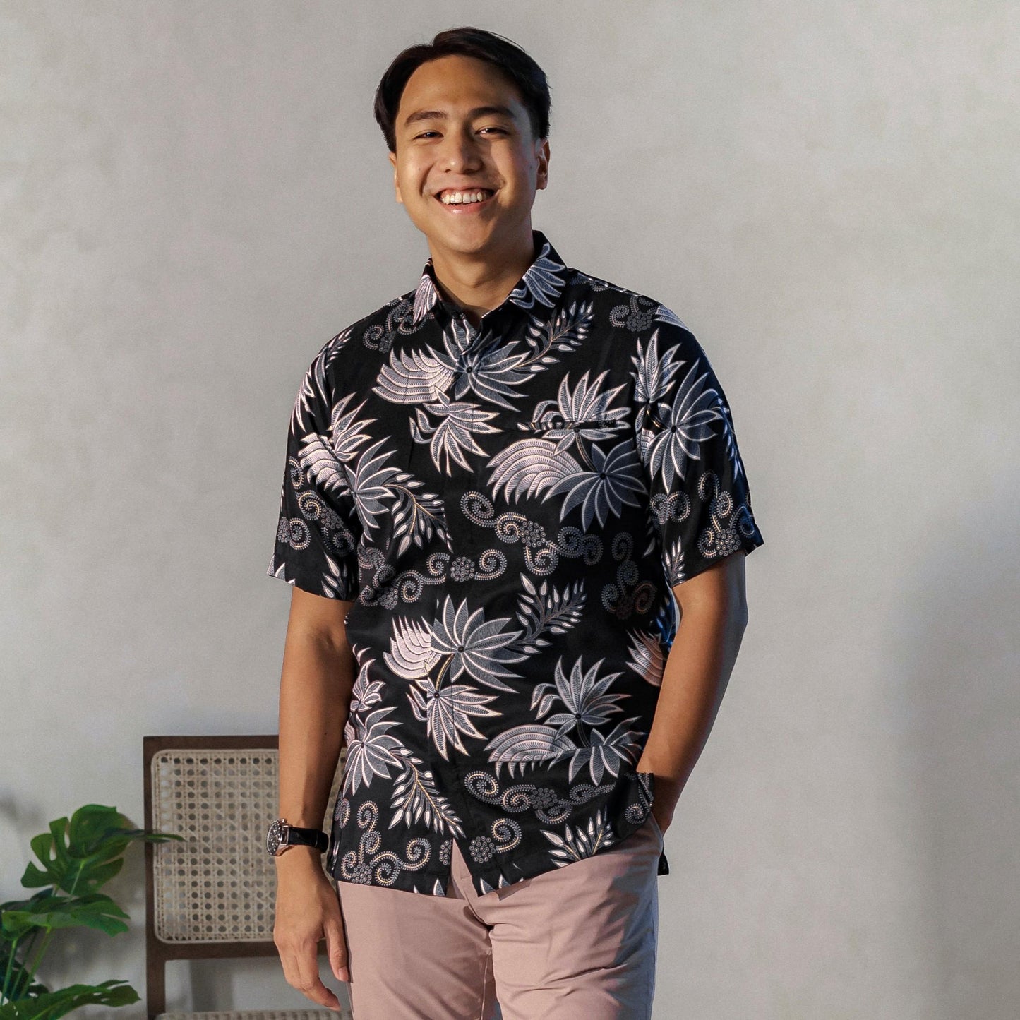 Senja - Mandalas Premium Men's Short Sleeve Batik Shirt