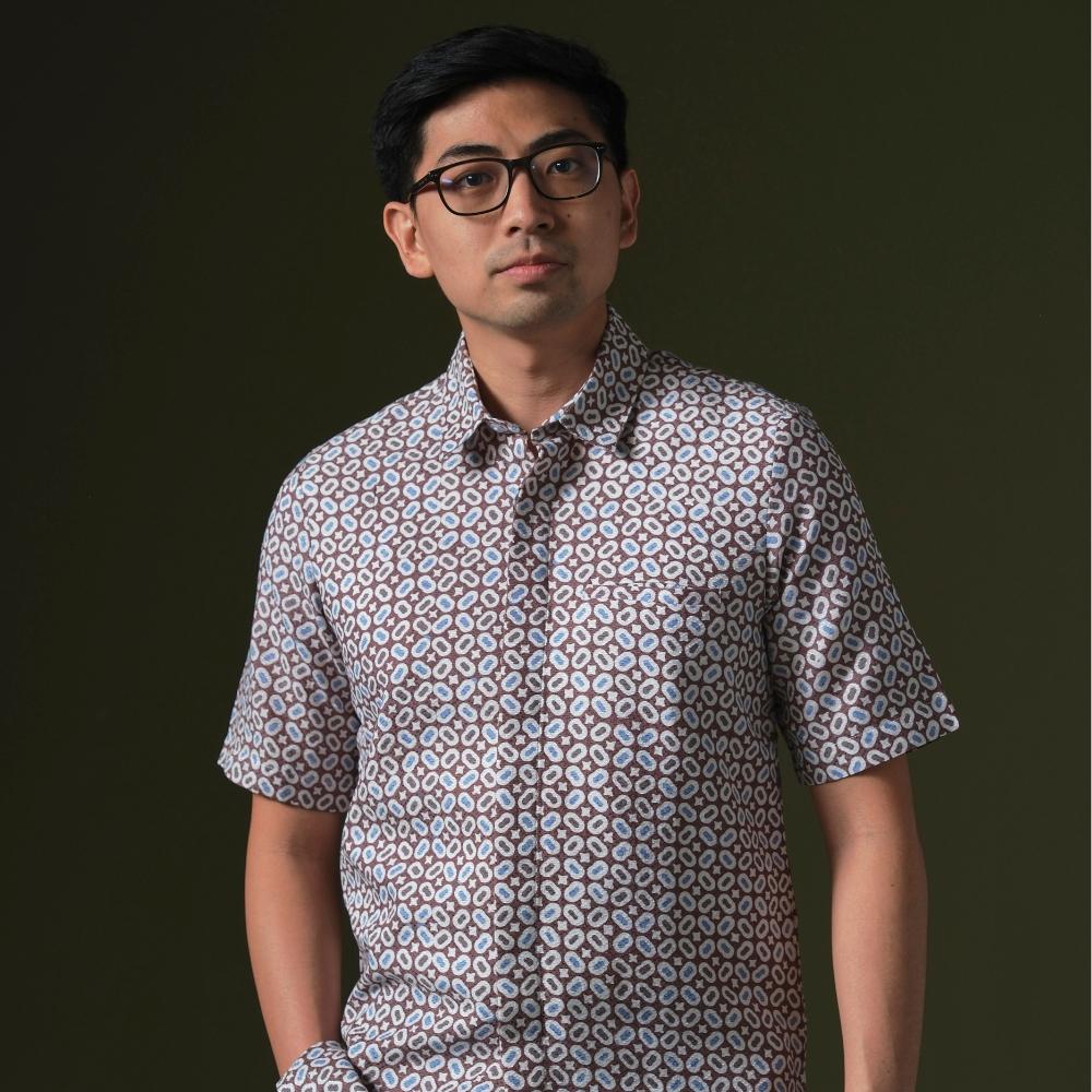 Medha - Mandalas Premium Men's Short Sleeve Batik Shirt