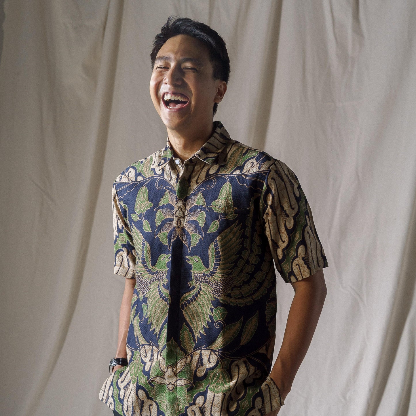 Garajo - Mandalas Premium Men's Short Sleeve Batik Shirt