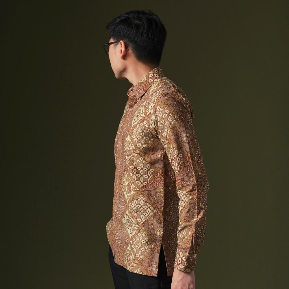 Purnawa - Mandalas Premium Men's Long Sleeve Batik Shirt
