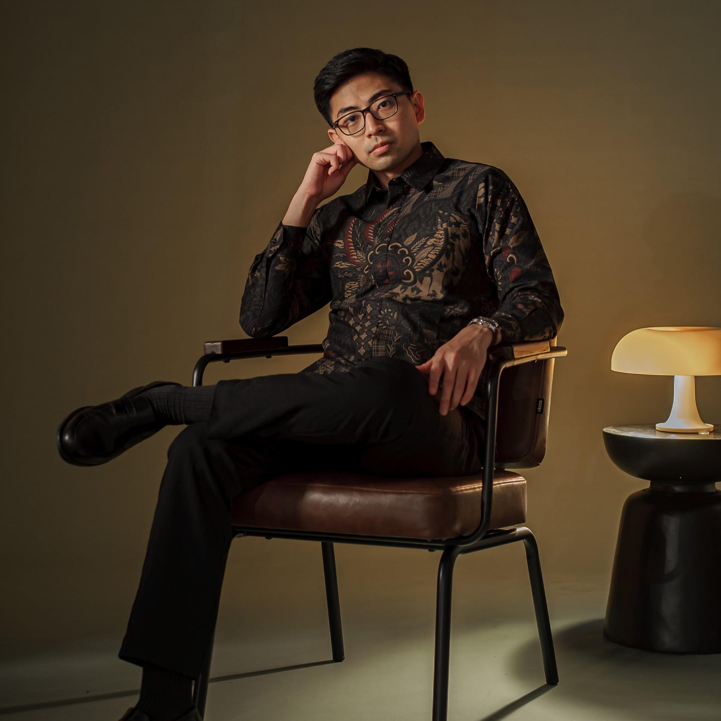 Angsadian - Mandalas Premium Men's Long Sleeve Batik Shirt