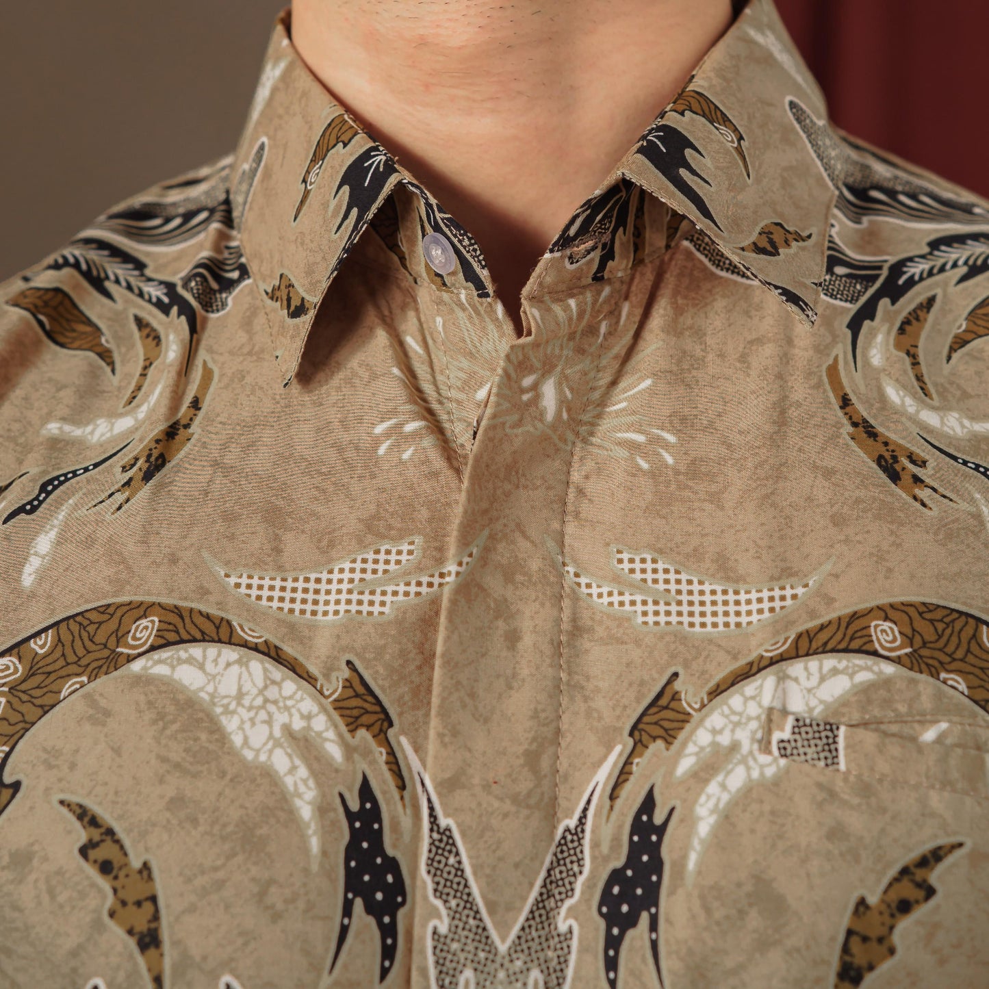 Masaki - Mandalas Premium Men's Long Sleeve Batik Shirt