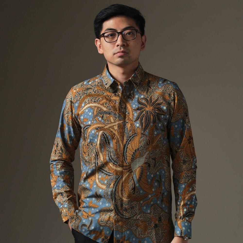 Guravin - Mandalas Premium Men's Long Sleeve Batik Shirt