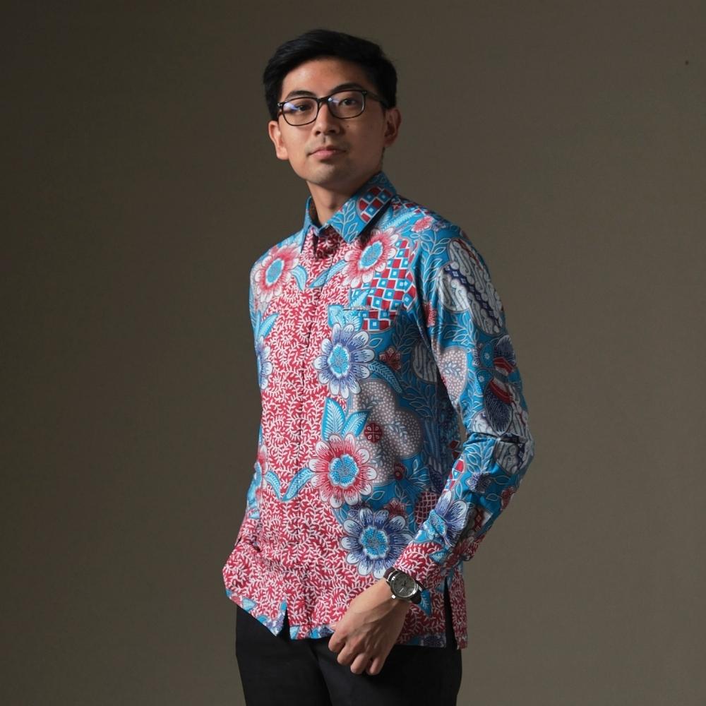 Vantelo - Mandalas Premium Men's Long Sleeve Batik Shirt