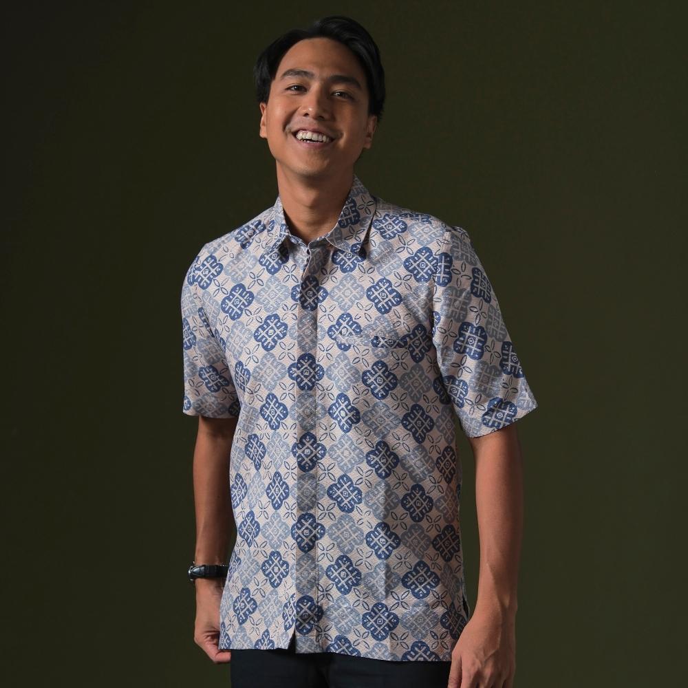 Tsubaki - Mandalas Premium Men's Short Sleeve Batik Shirt