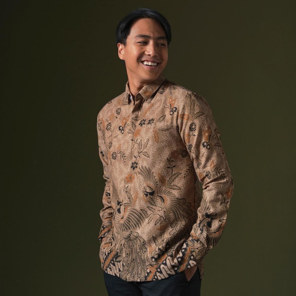 Casuari - Mandalas Premium Men's Long Sleeve Batik Shirt