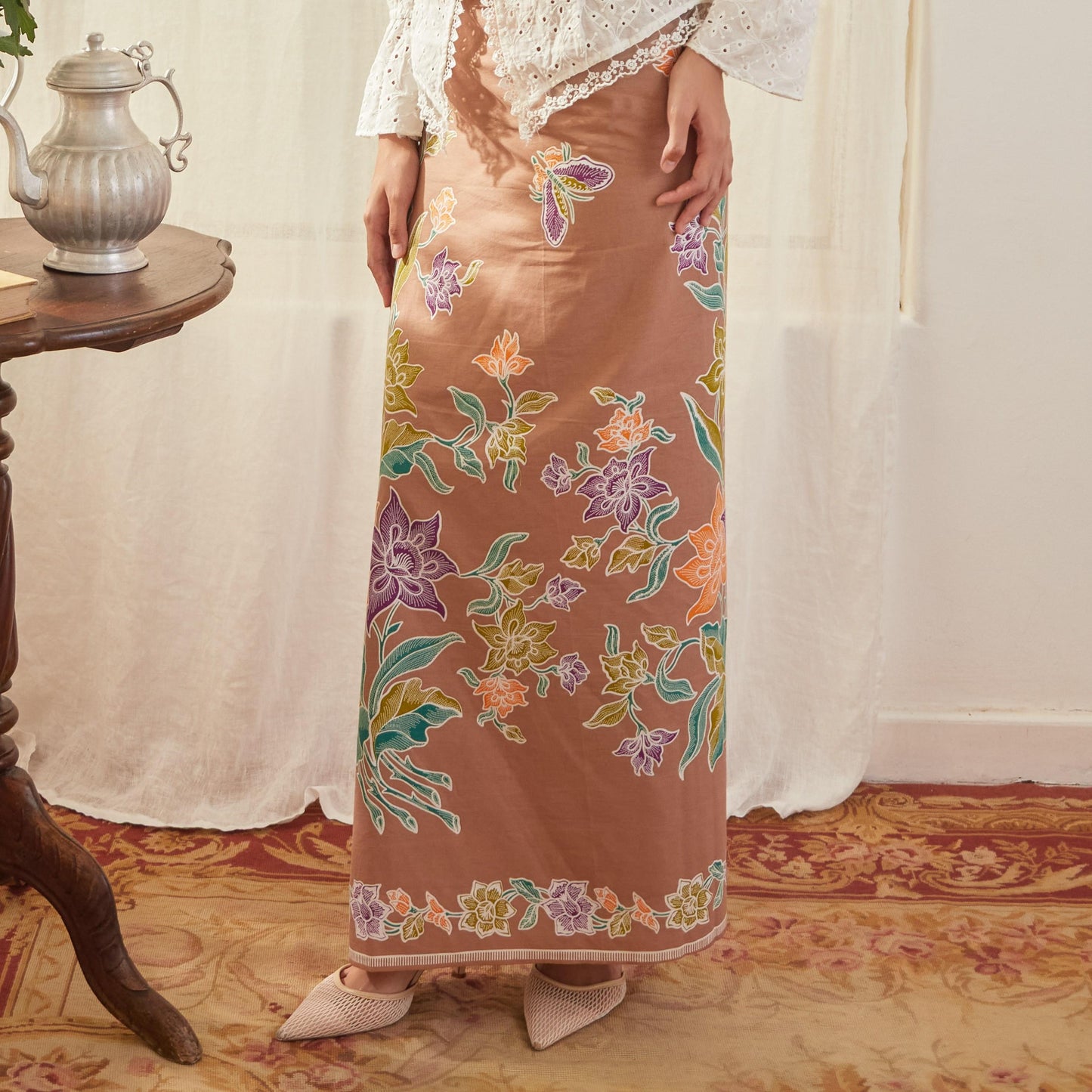 Kalyana Brown - Mandalas Rok Lilit Batik Premium Wanita