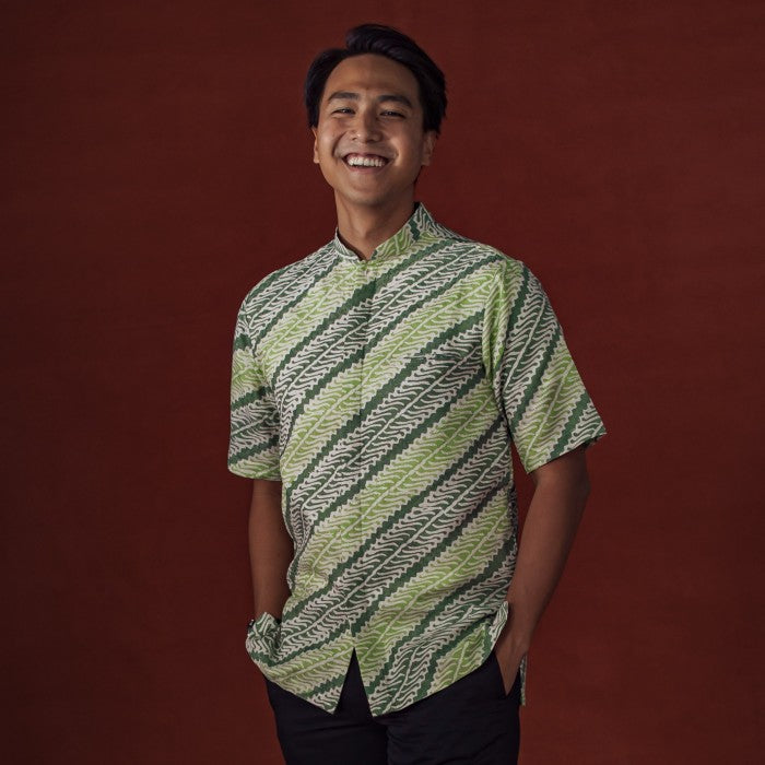 Daffa - Mandalas Koko Premium Men's Short Sleeve Batik Shirt