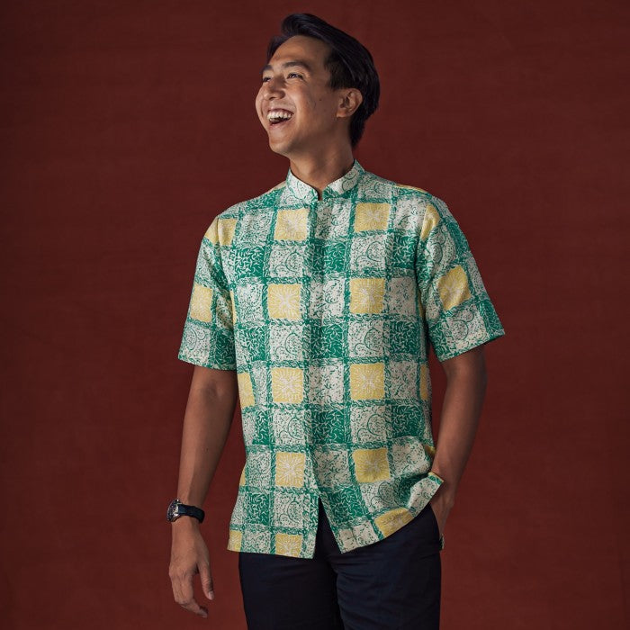 Mandalas Koko Premium Men's Short Sleeve Batik Shirt