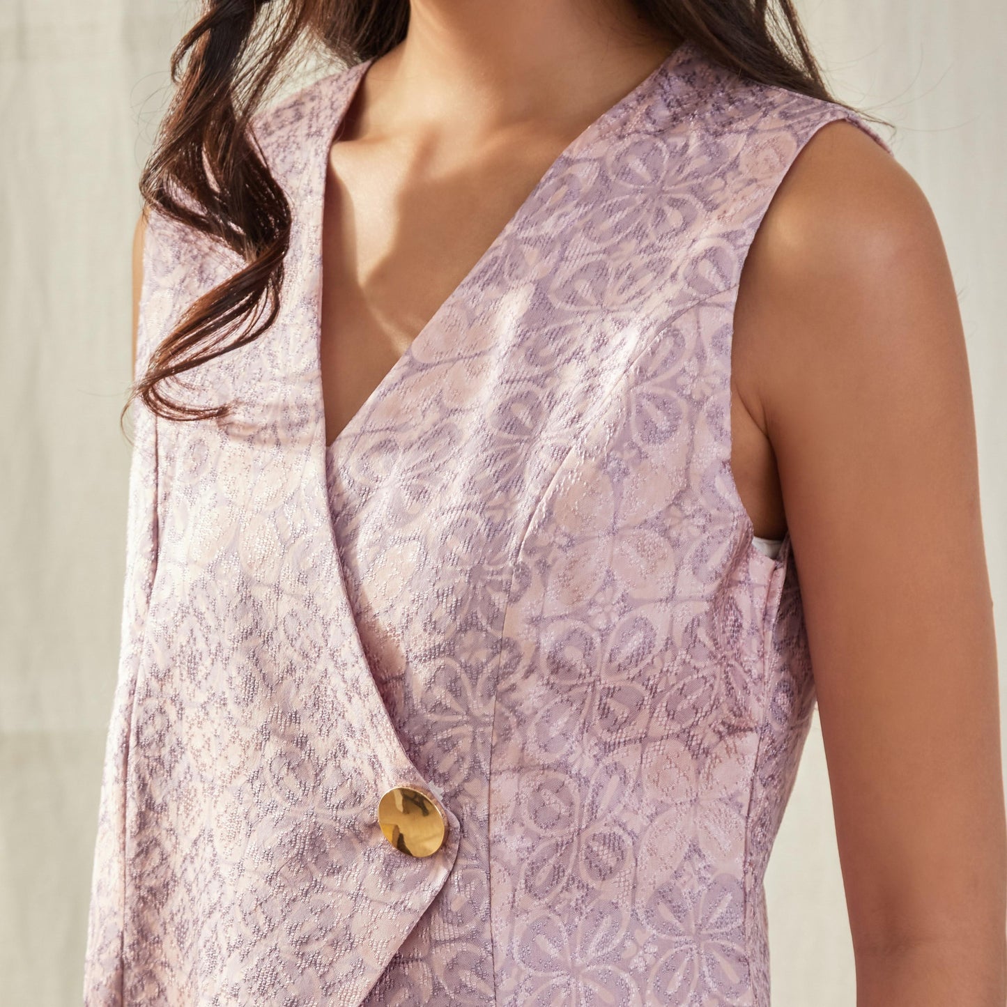 Luna - Mandalas Baju Kerja Atasan Vest Batik Blouse Wanita Modern