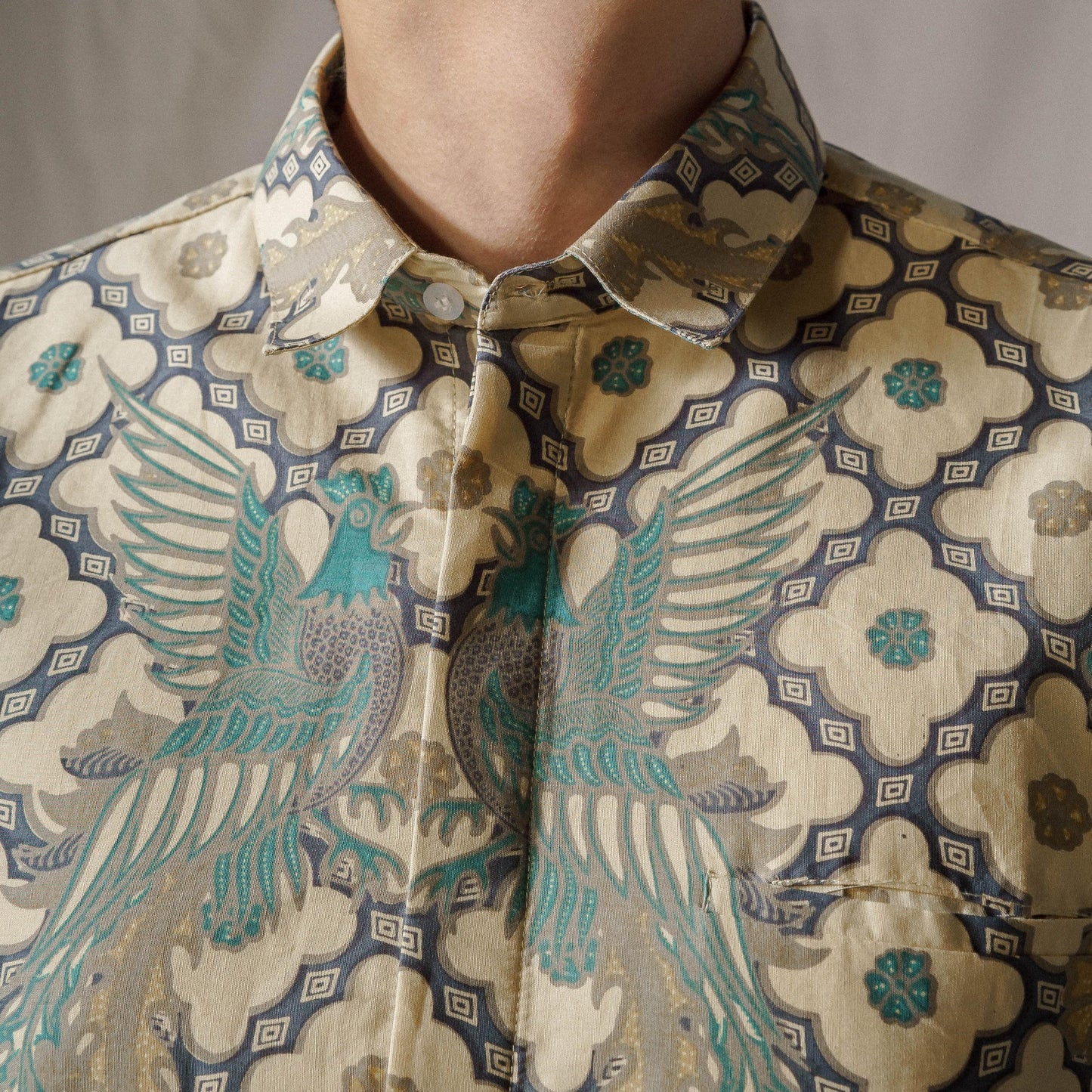 Kuntari - Mandalas Premium Men's Short Sleeve Batik Shirt