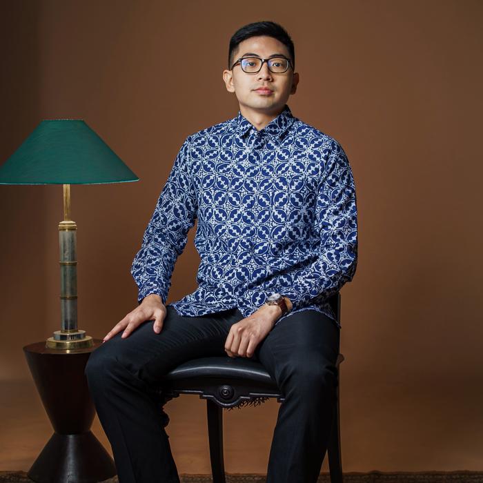 Lavite - Mandalas Premium Men's Long Sleeve Batik Shirt