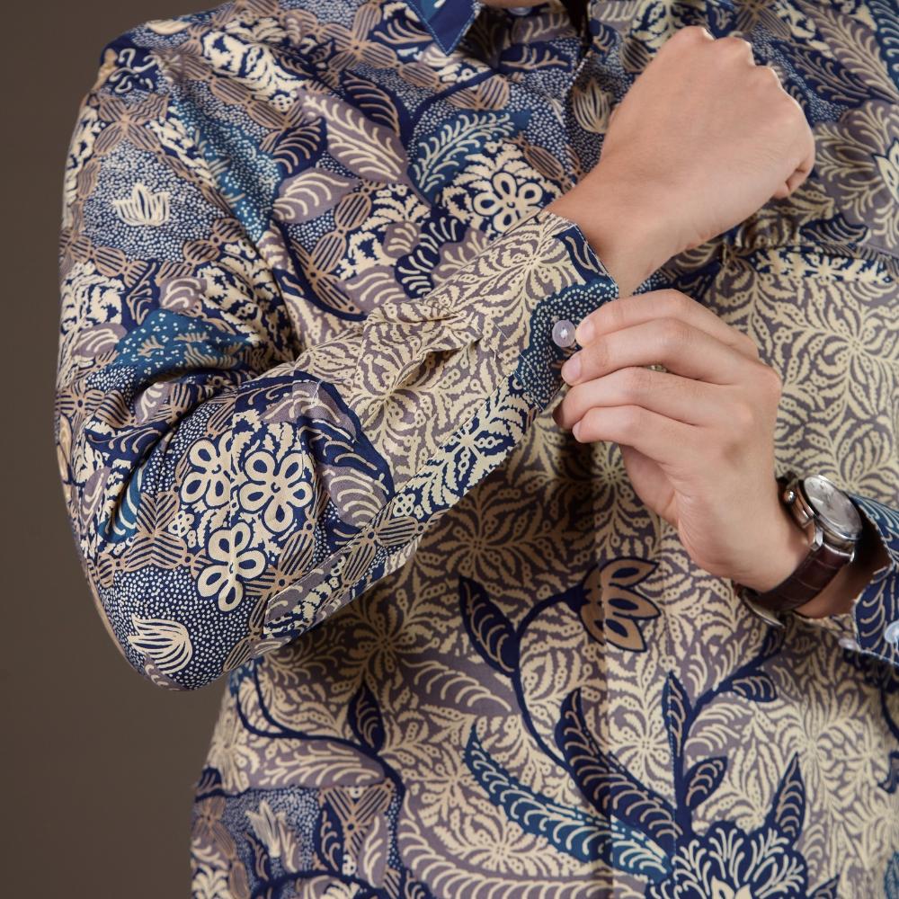 Blater - Mandalas Premium Men's Long Sleeve Batik Shirt