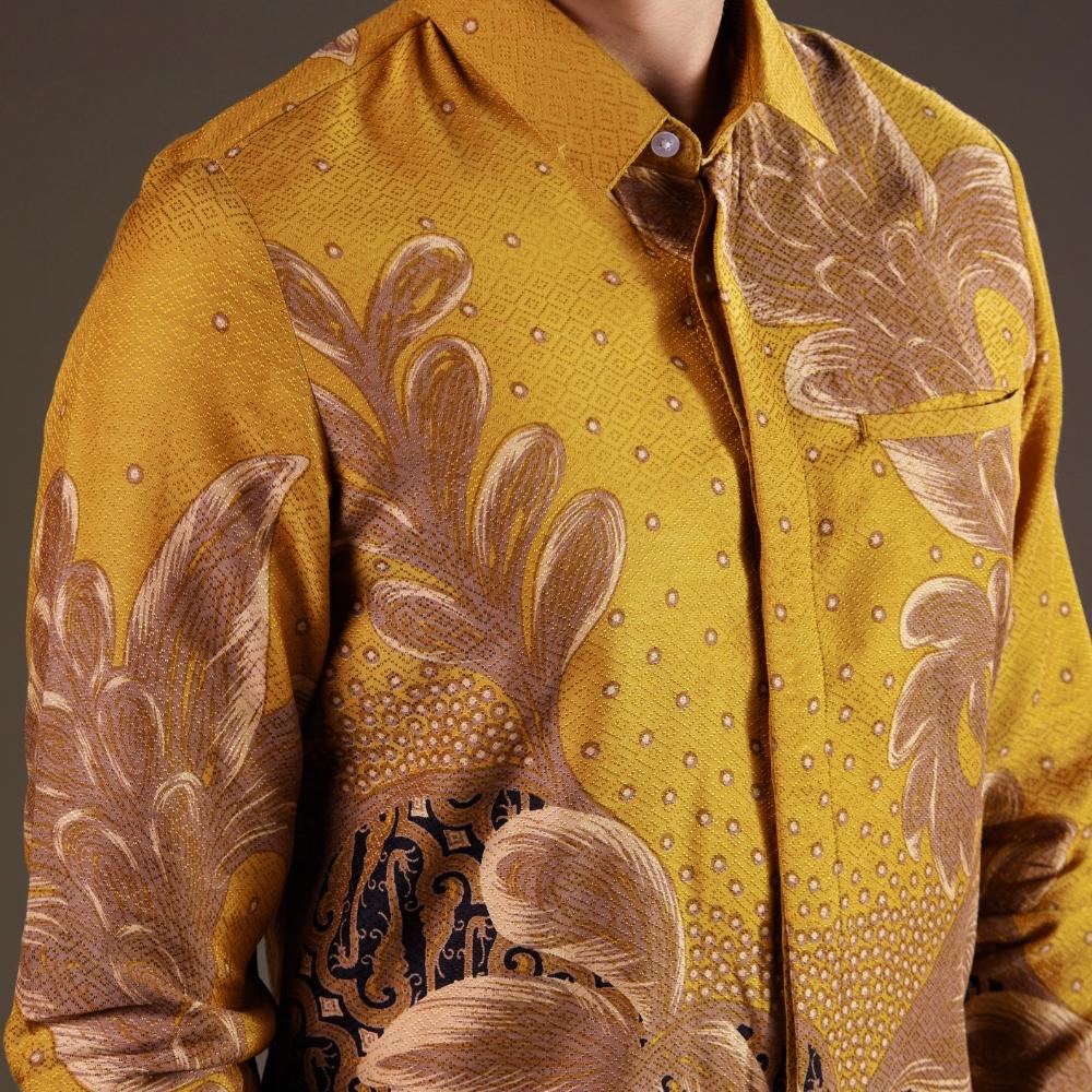 Ravaning - Mandalas Premium Men's Long Sleeve Batik Shirt