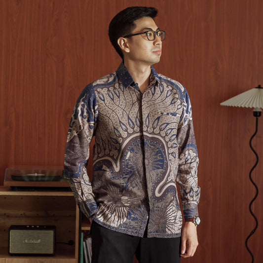 Marnavi - Mandalas Kemeja Batik Pria Premium Lengan Panjang