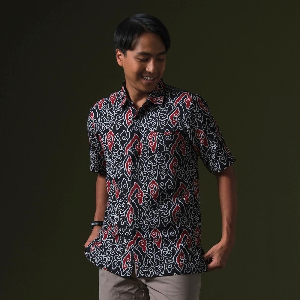 Awanaka - Mandalas Premium Men's Short Sleeve Batik Shirt
