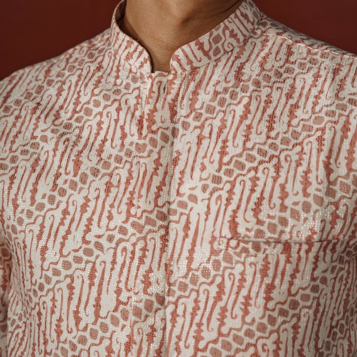 Yassir - Mandalas Koko Premium Men's Long Sleeve Batik Shirt
