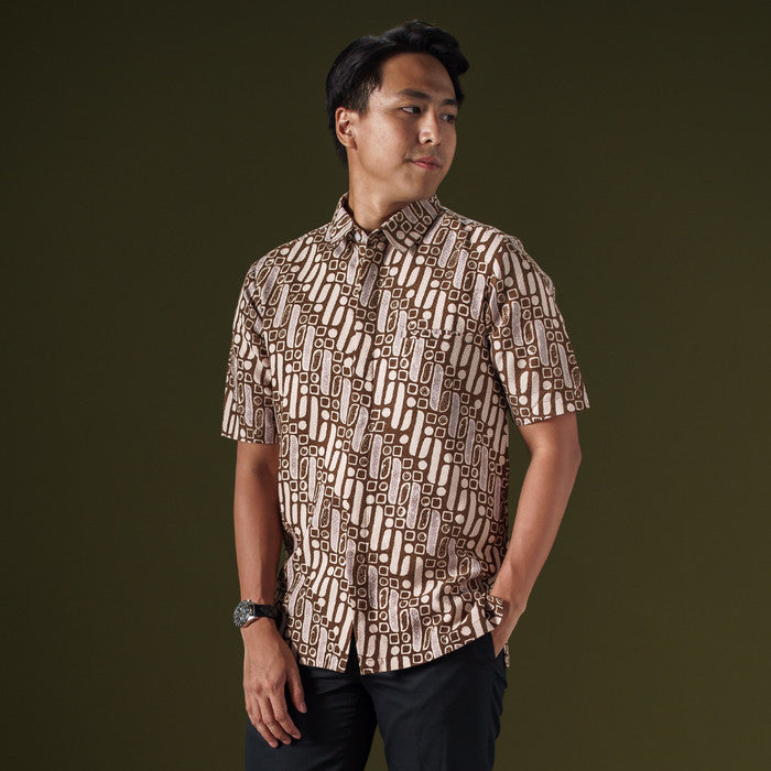 Bonatera - Mandalas Kemeja Batik Pria Premium Lengan Pendek