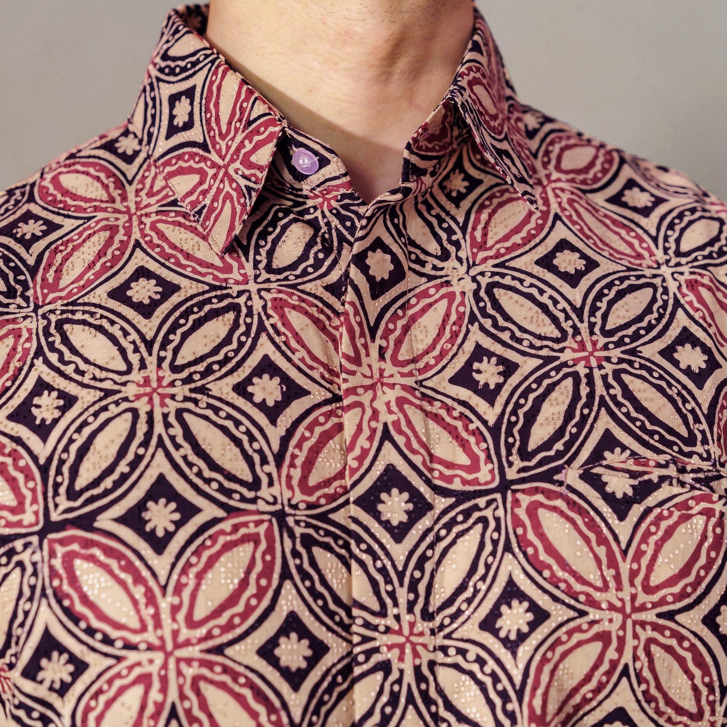Bitawa - Mandalas Premium Men's Short Sleeve Batik Shirt
