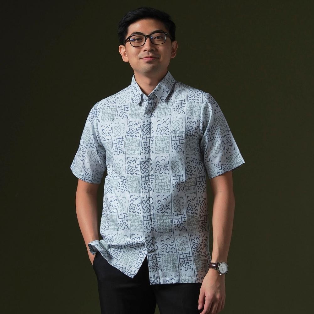 Galatos - Mandalas Premium Men's Short Sleeve Batik Shirt