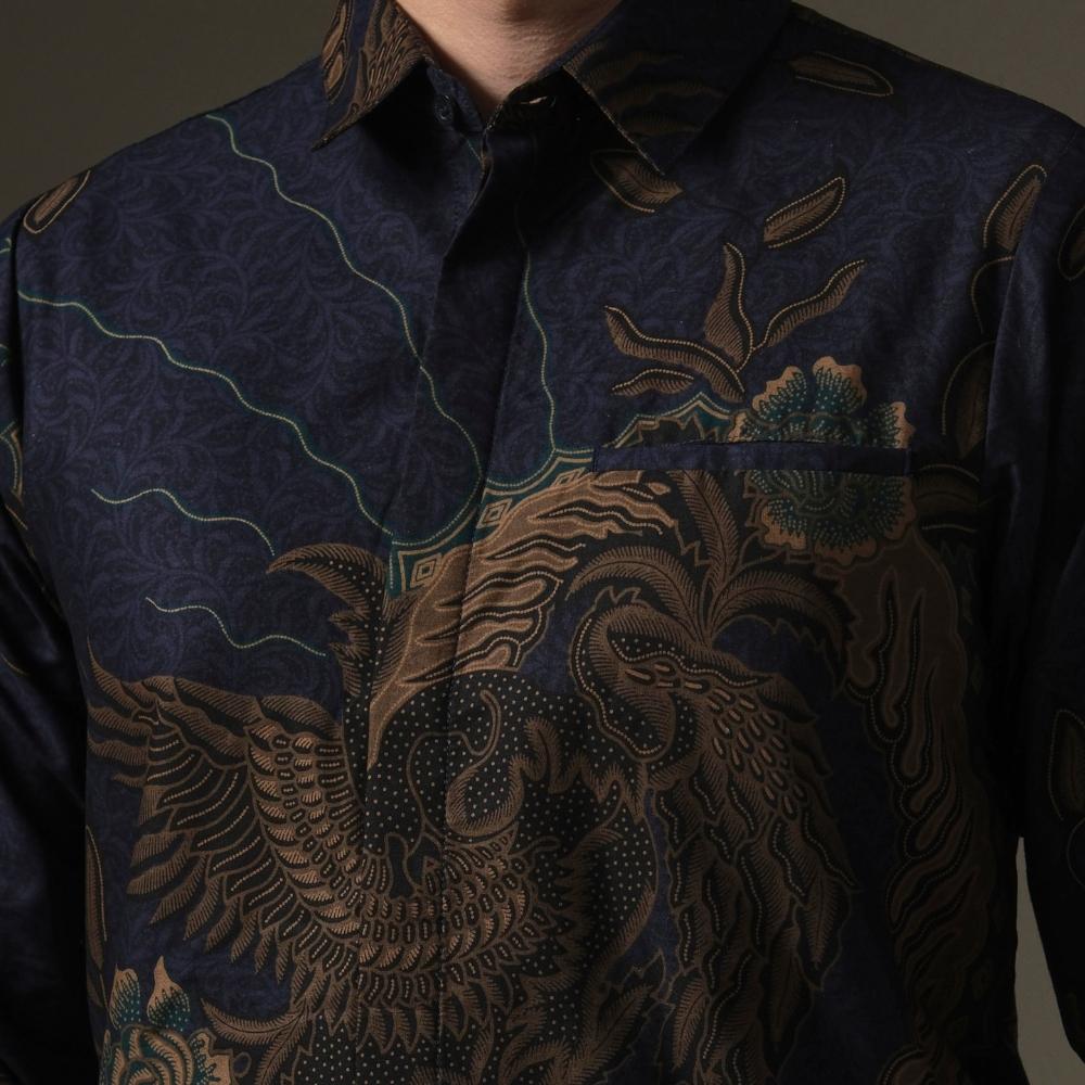 Grandavi - Mandalas Premium Men's Long Sleeve Batik Shirt