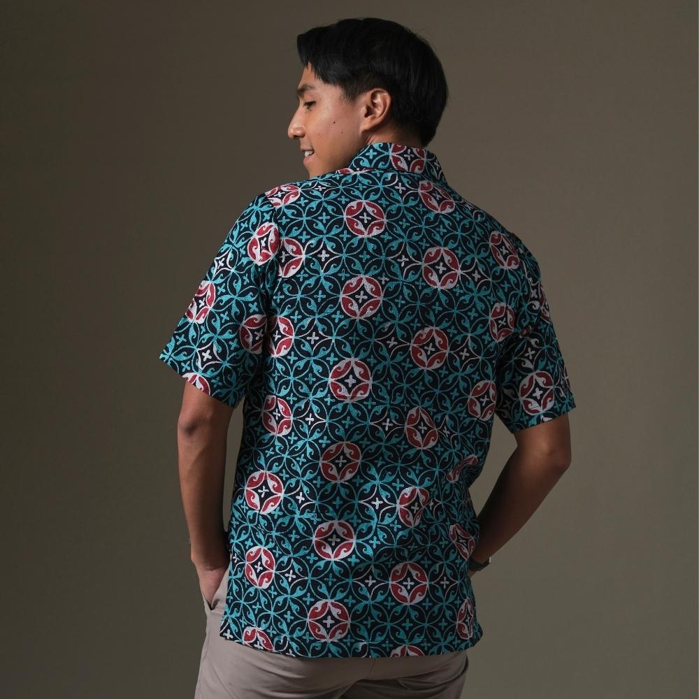Pakubumi - Mandalas Premium Men's Short Sleeve Batik Shirt