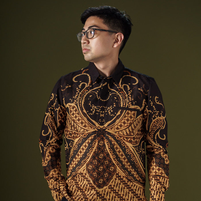 Suri - Mandalas Premium Men's Long Sleeve Batik Shirt