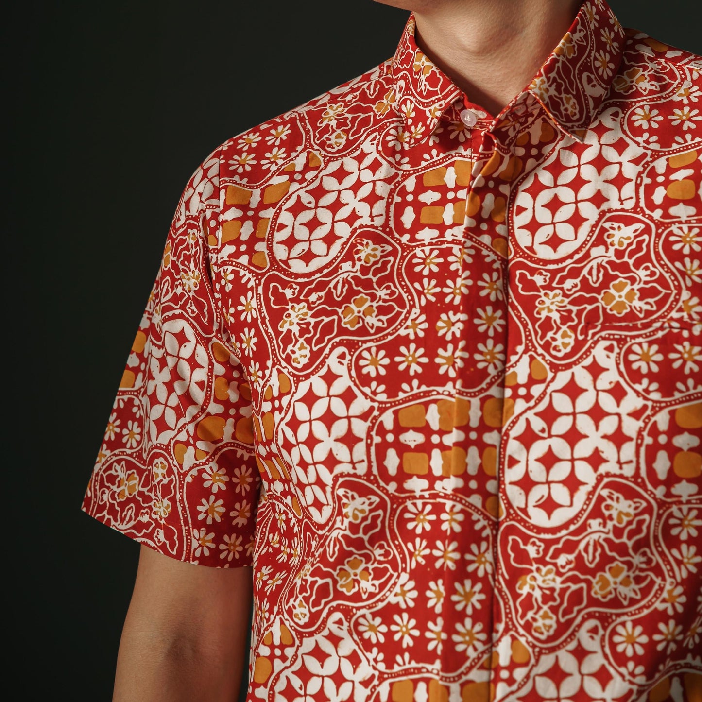 Kantana - Mandalas Premium Men's Short Sleeve Batik Shirt
