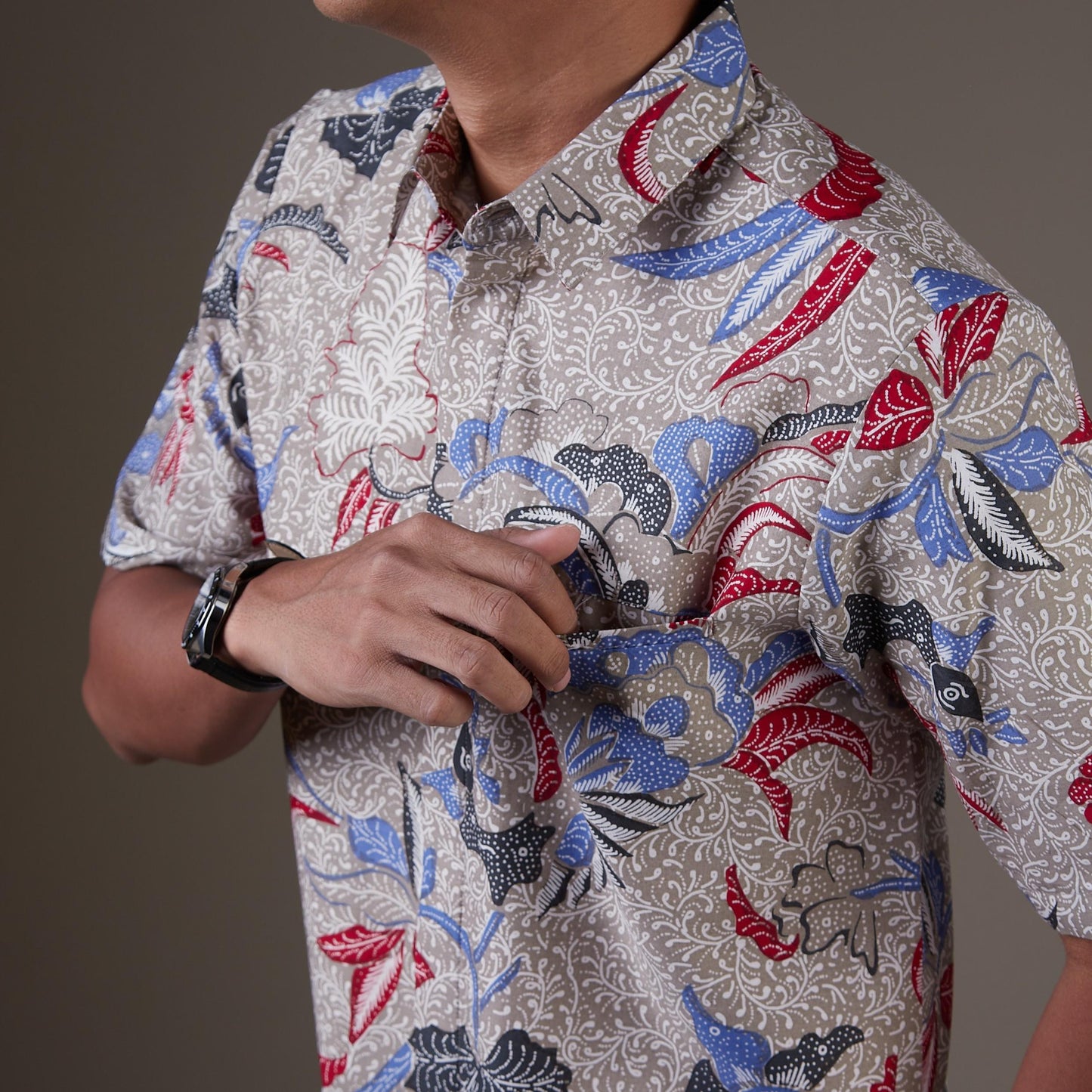 Canaria - Mandalas Kemeja Batik Pria Premium Lengan Pendek