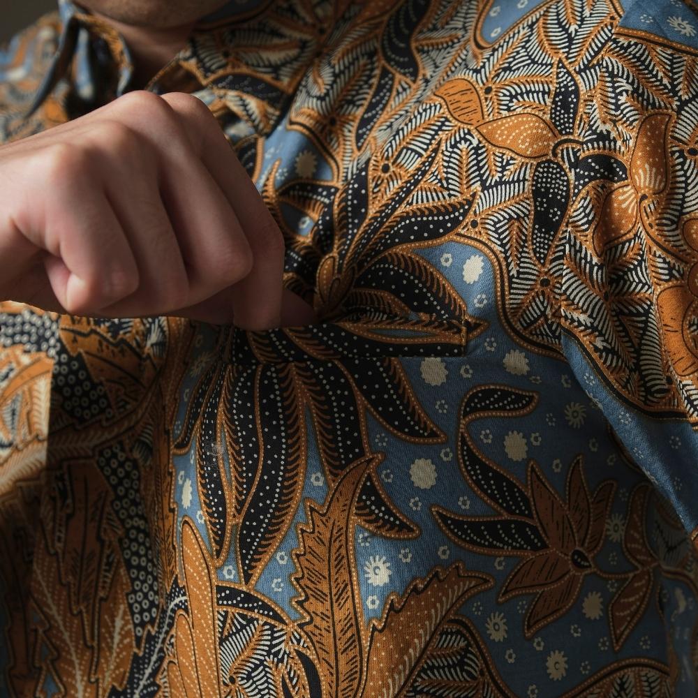 Guravin - Mandalas Premium Men's Long Sleeve Batik Shirt