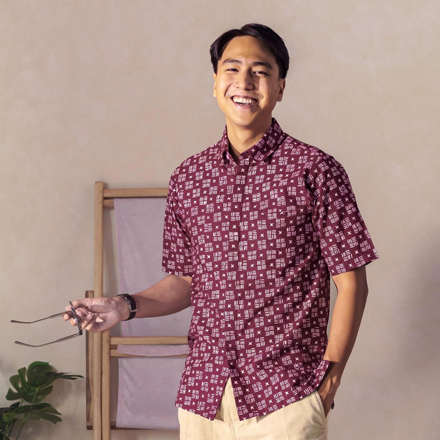 Claret - Mandalas Kemeja Batik Pria Premium Lengan Pendek