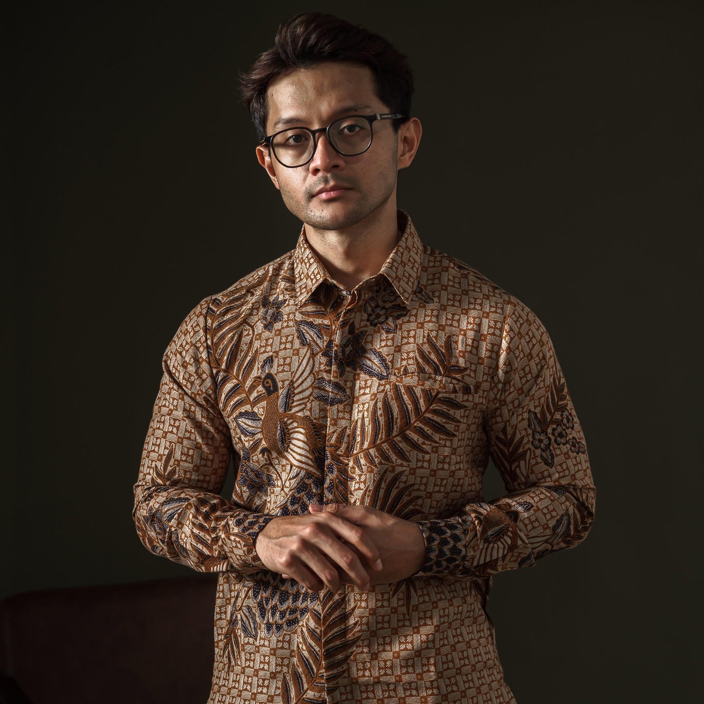 Aveclar - Mandalas Premium Men's Long Sleeve Batik Shirt