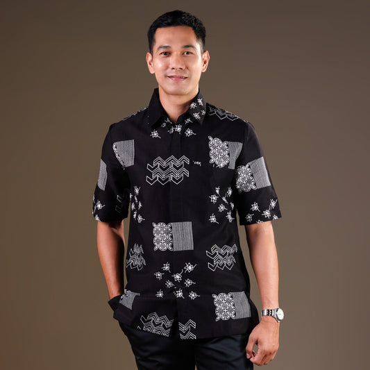 Locar - Mandalas Kemeja Batik Pria Premium Lengan Pendek
