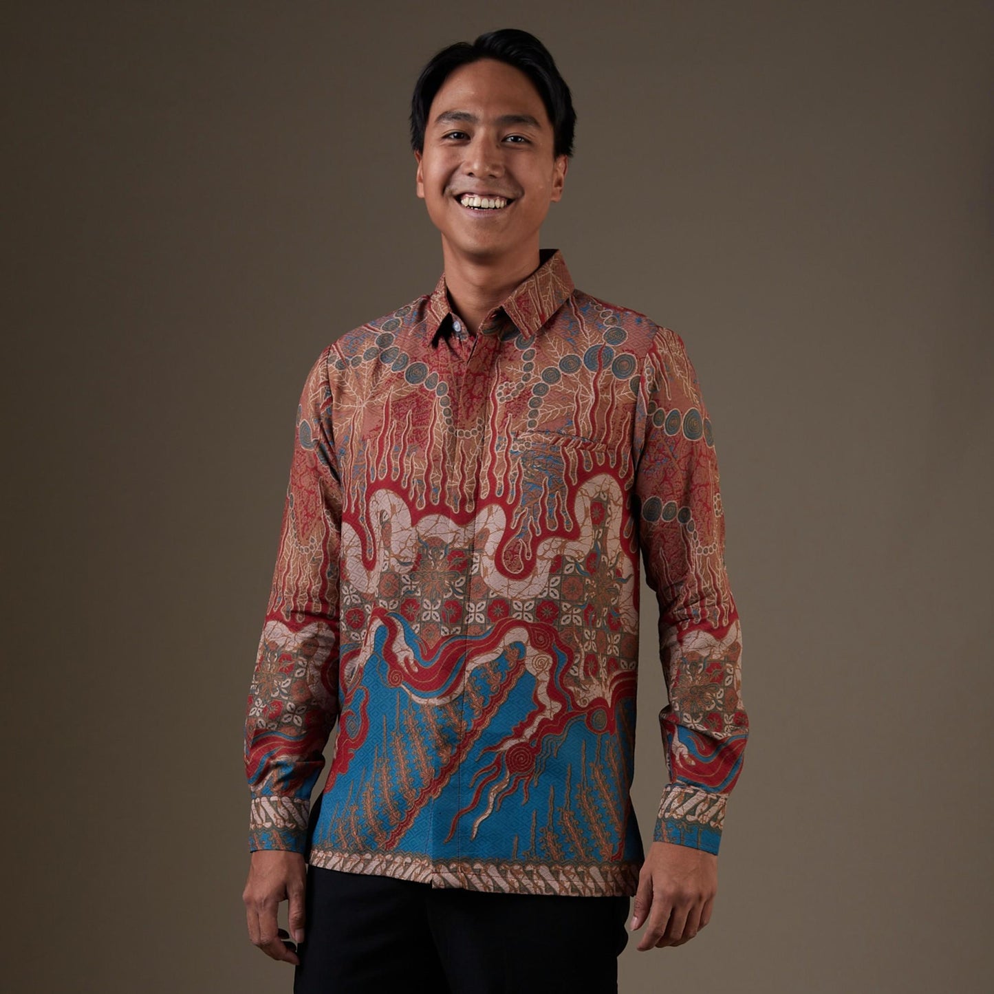 Firetum - Mandalas Kemeja Batik Pria Premium Lengan Panjang