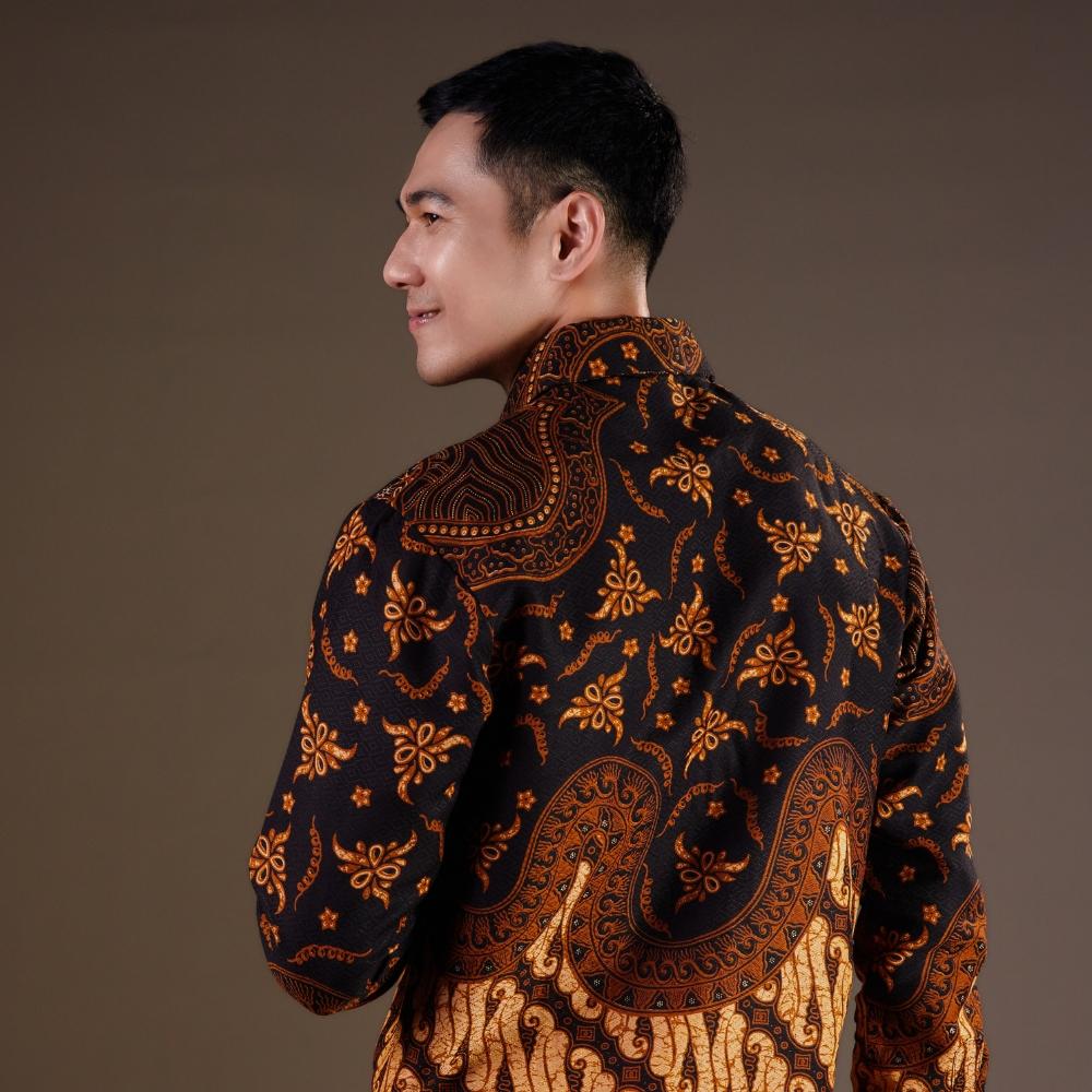 Garanung - Mandalas Premium Men's Long Sleeve Batik Shirt