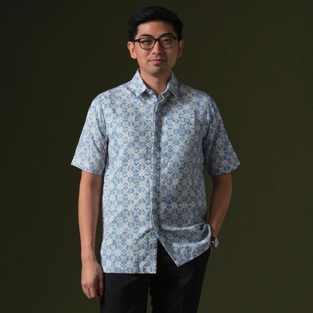 Ngatih - Mandalas Premium Men's Short Sleeve Batik Shirt