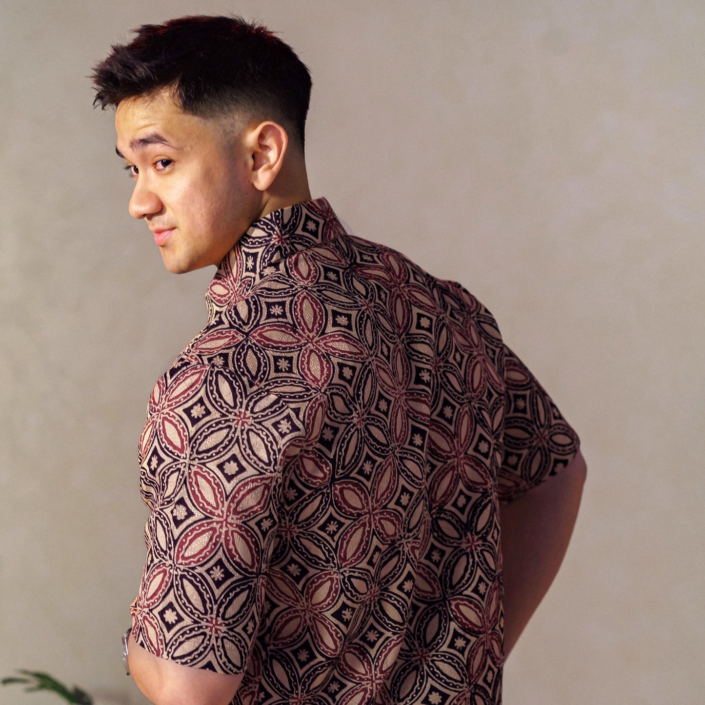 Bitawa - Mandalas Premium Men's Short Sleeve Batik Shirt