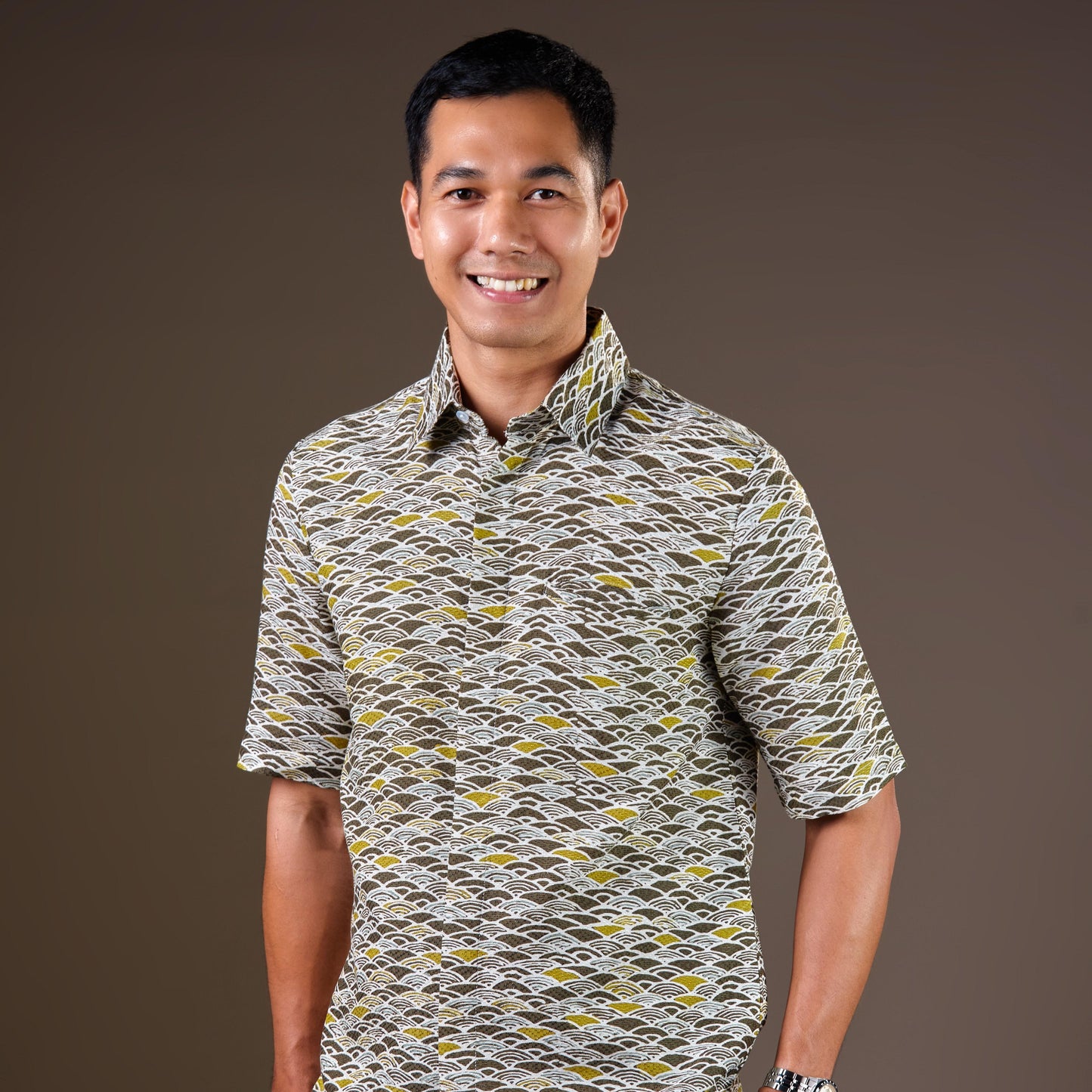 Eiger - Mandalas Premium Men's Short Sleeve Batik Shirt