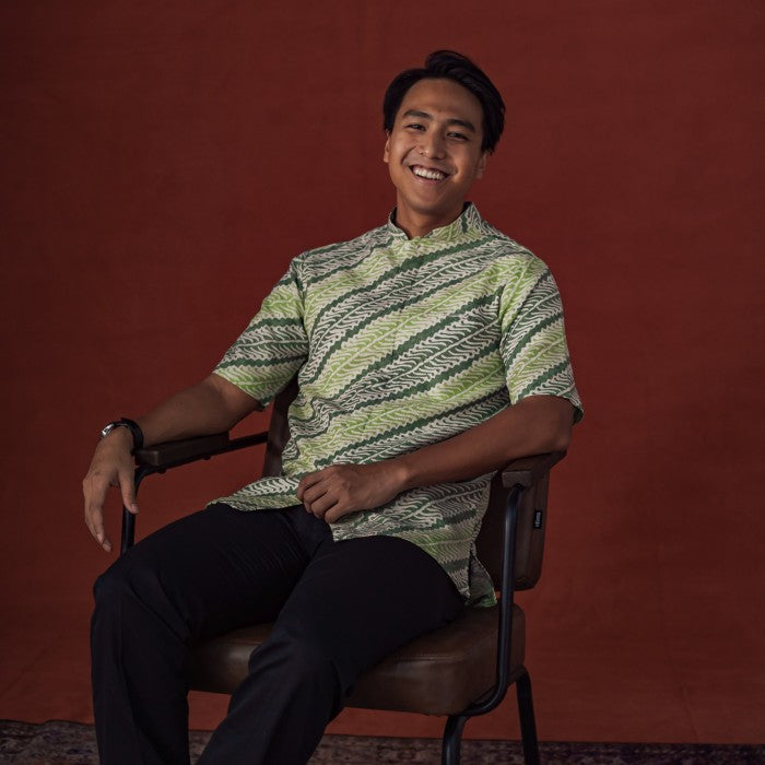 Daffa - Mandalas Koko Premium Men's Short Sleeve Batik Shirt