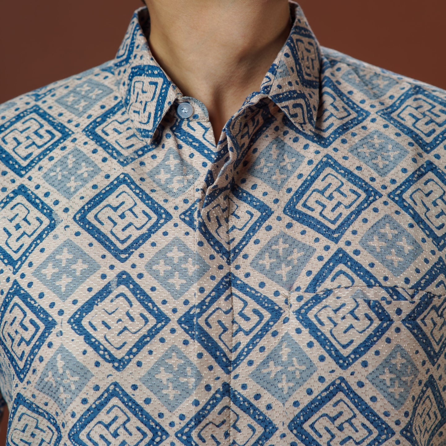 Adahi - Mandalas Premium Men's Short Sleeve Batik Shirt