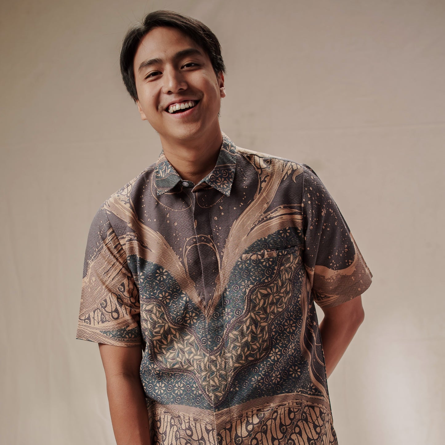 Anggara - Mandalas Men's Short Sleeve Batik Shirt