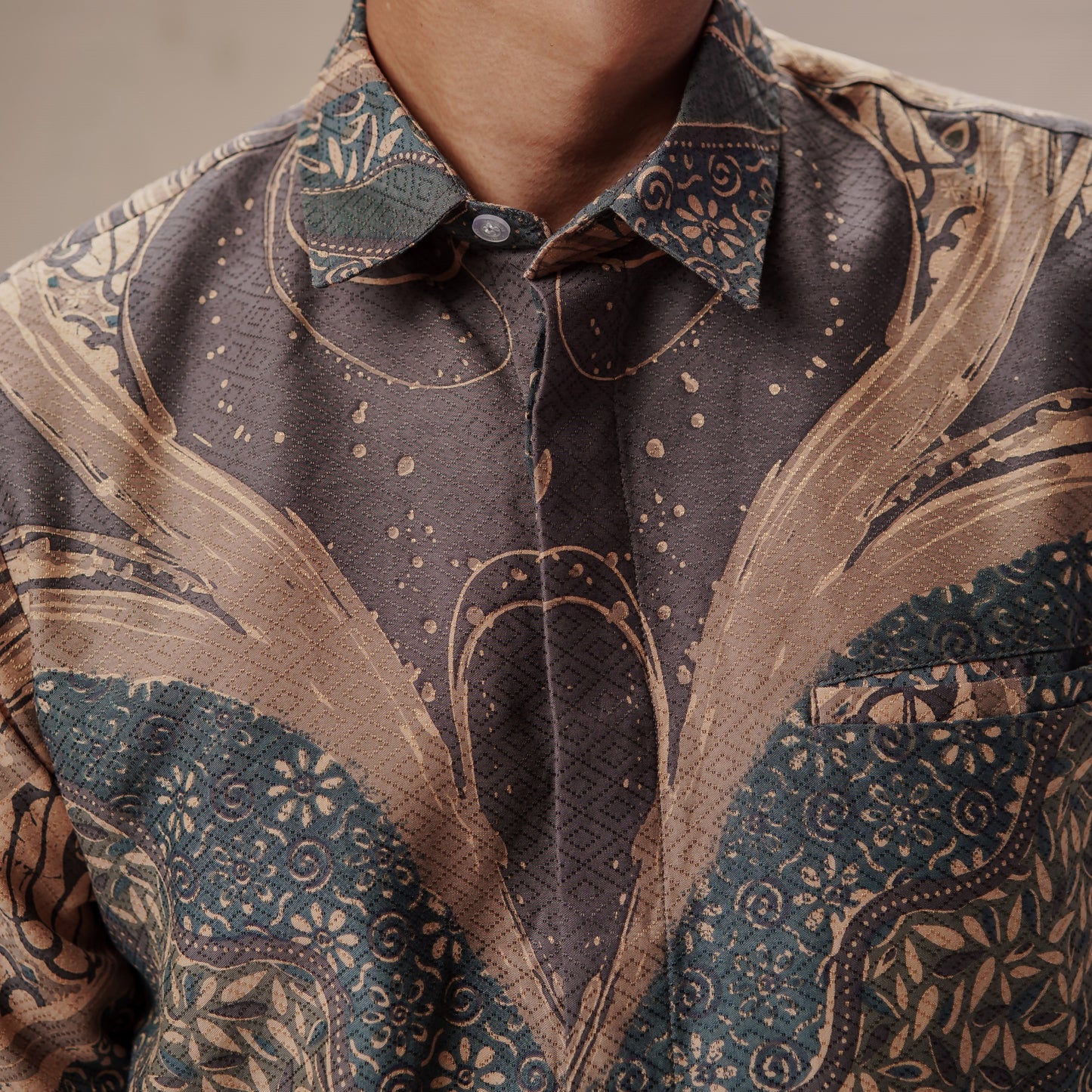 Anggara - Mandalas Men's Short Sleeve Batik Shirt
