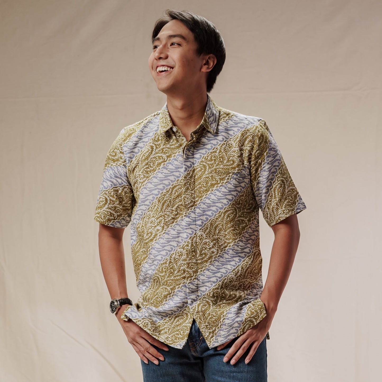 Anjali - Mandalas Kemeja Batik Pria Premium Lengan Pendek