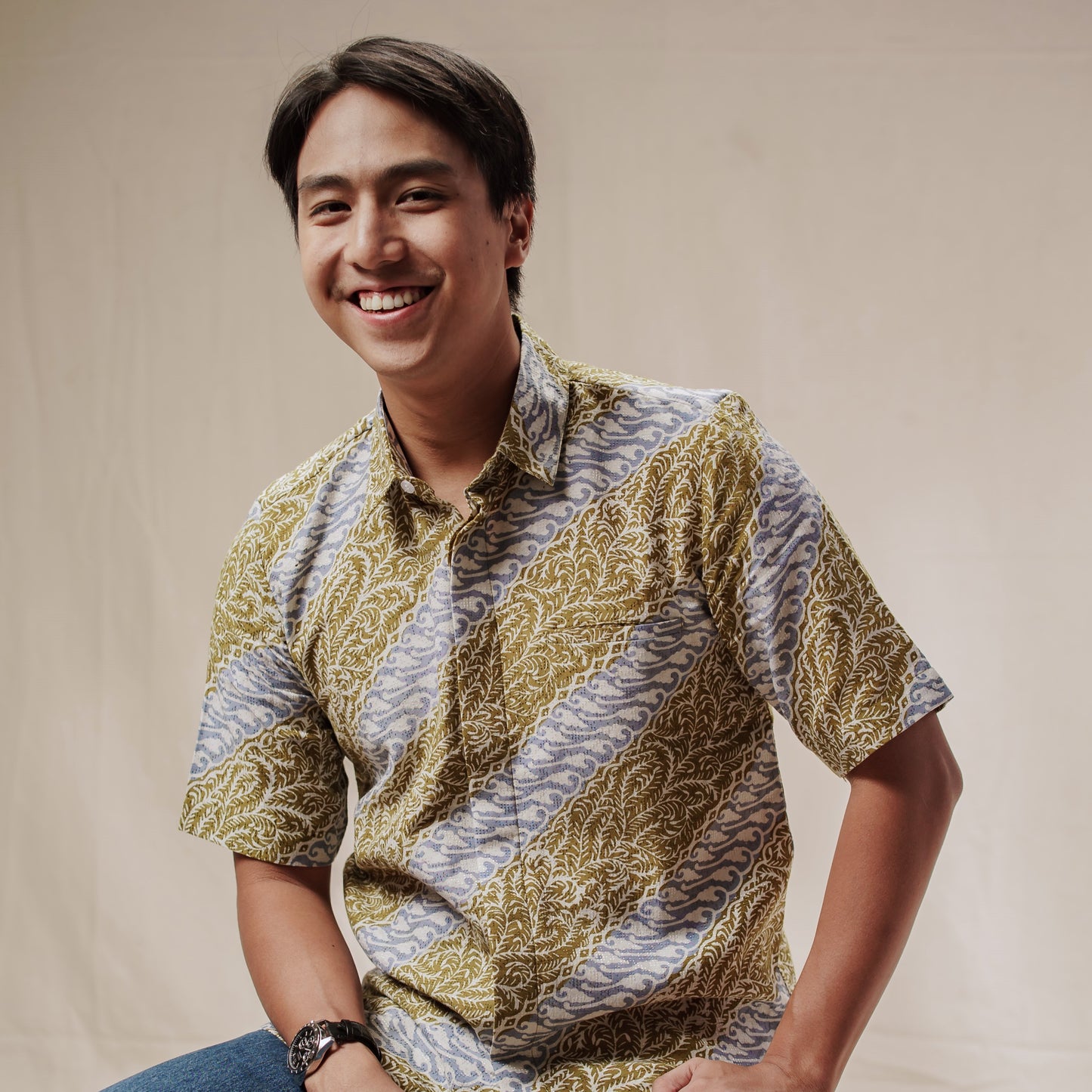 Anjali - Mandalas Kemeja Batik Pria Premium Lengan Pendek