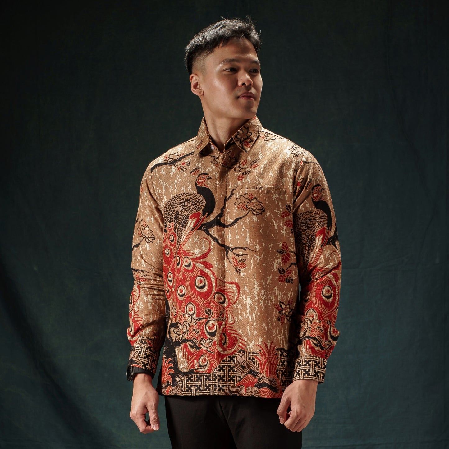 Baratit - Mandalas Premium Men's Long Sleeve Batik Shirt