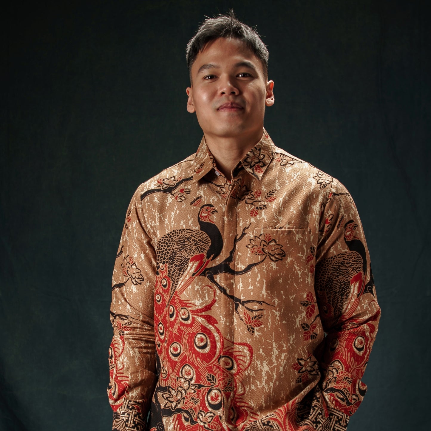 Baratit - Mandalas Premium Men's Long Sleeve Batik Shirt
