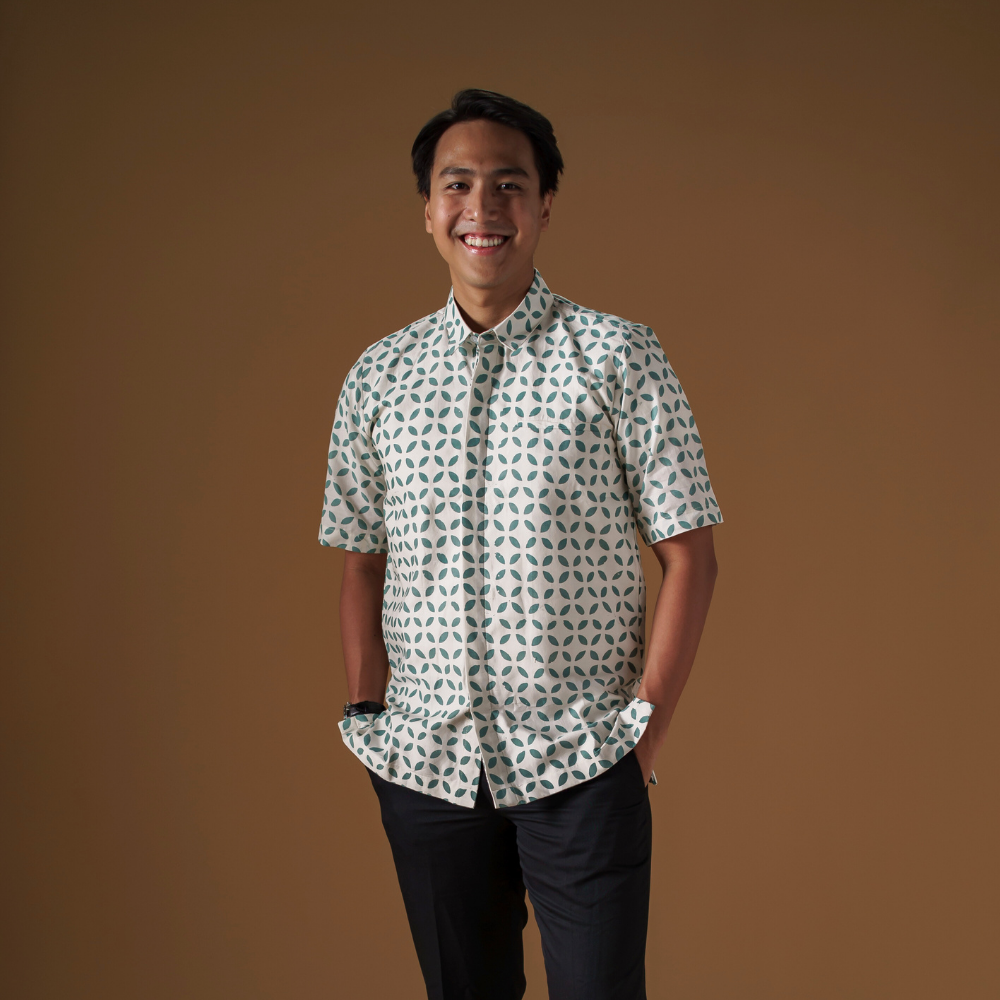 Basil - Mandalas Premium Men's Short Sleeve Batik Shirt