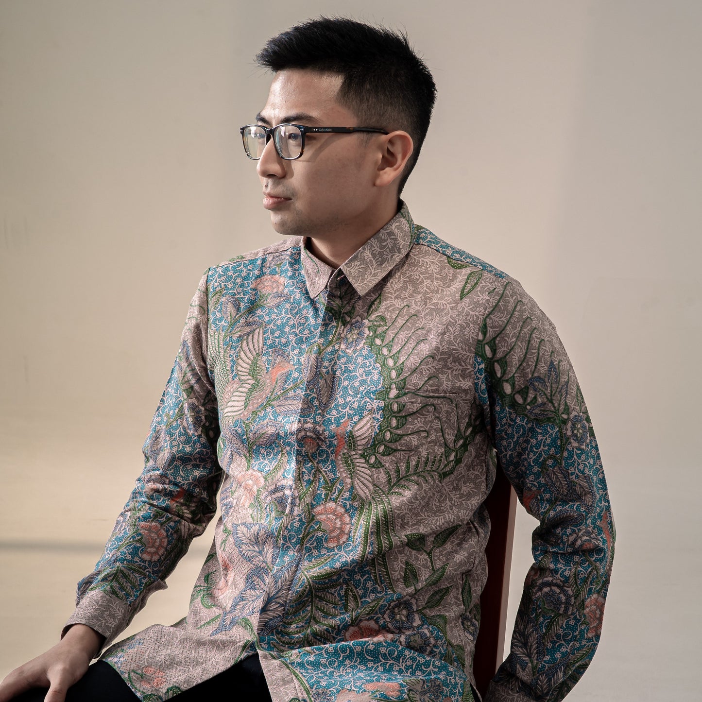 Blurana - Mandalas Premium Men's Long Sleeve Batik Shirt