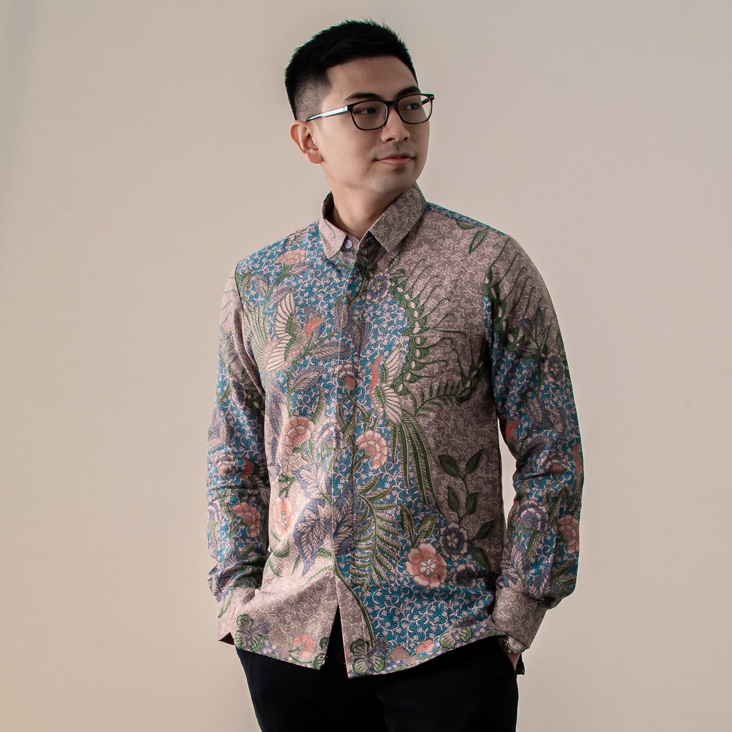 Blurana - Mandalas Premium Men's Long Sleeve Batik Shirt